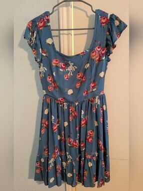 Her Universe Toy Story Blue Floral Tie-Back Midi Dress!